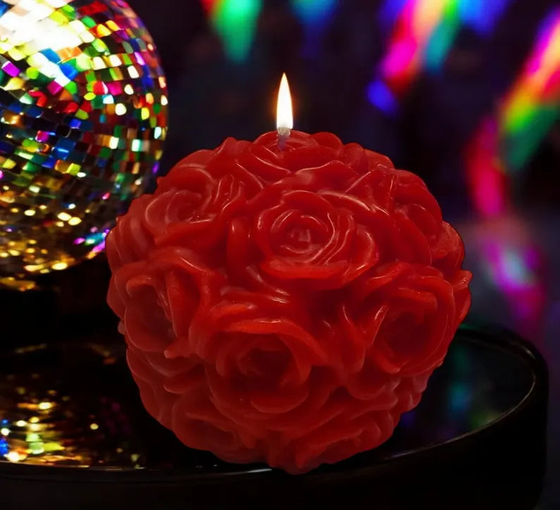 Rose Ball Candle