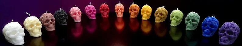 Day of the Dead2 Skull Candle