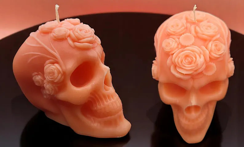 Day of the Dead2 Skull Candle