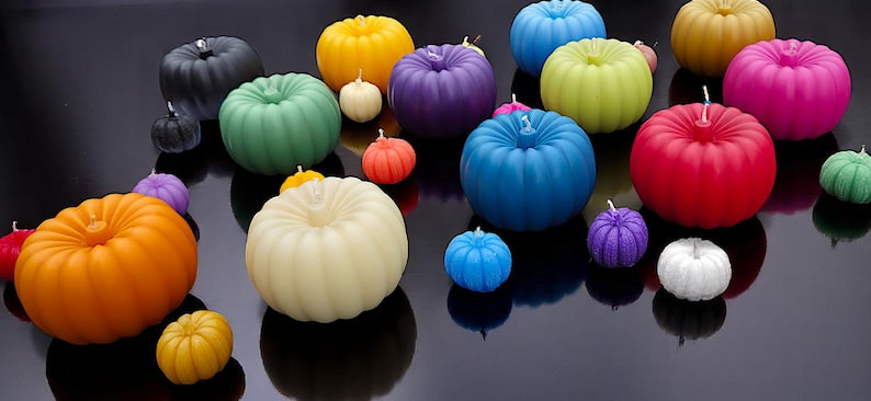 Halloween Pumpkin Candle Couture