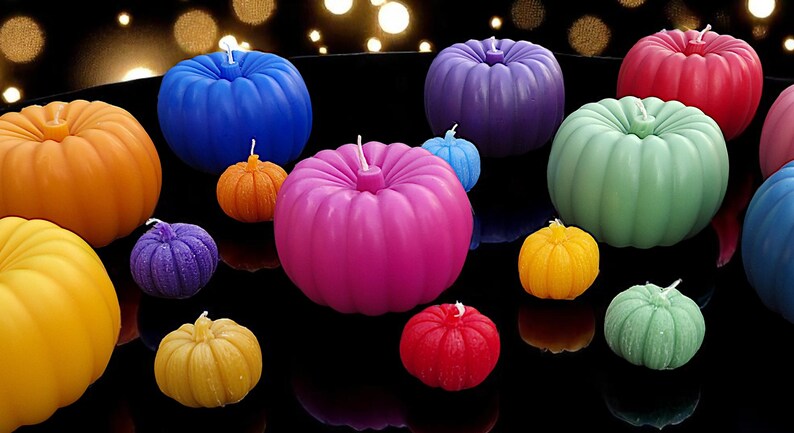 Halloween Pumpkin Candle Couture