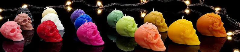 Day of the Dead2 Skull Candle