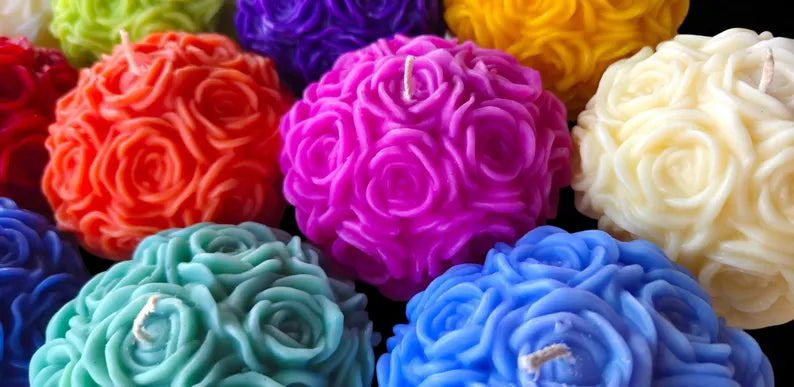 Glowing Rose Ball Candle