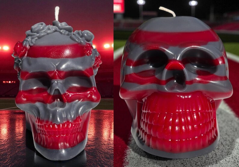 Skull and Pumpkin candles