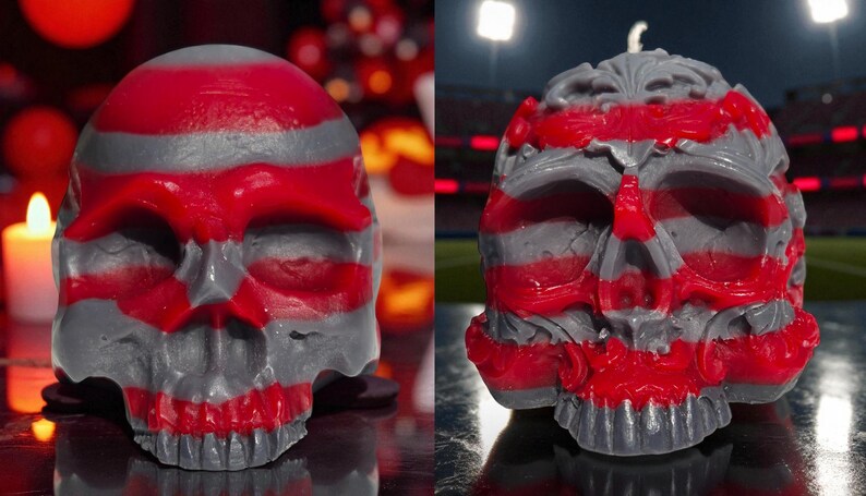 Skull and Pumpkin candles