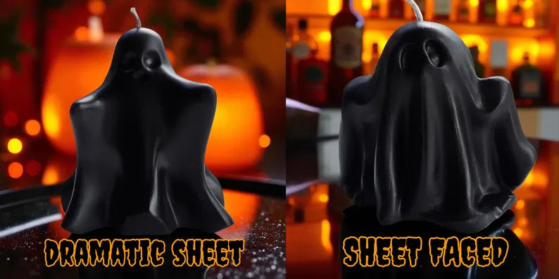 5 Little Adorable Ghost Candles