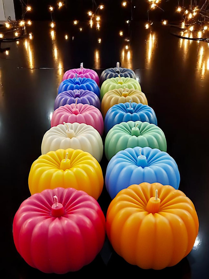 Halloween Pumpkin Candle Couture