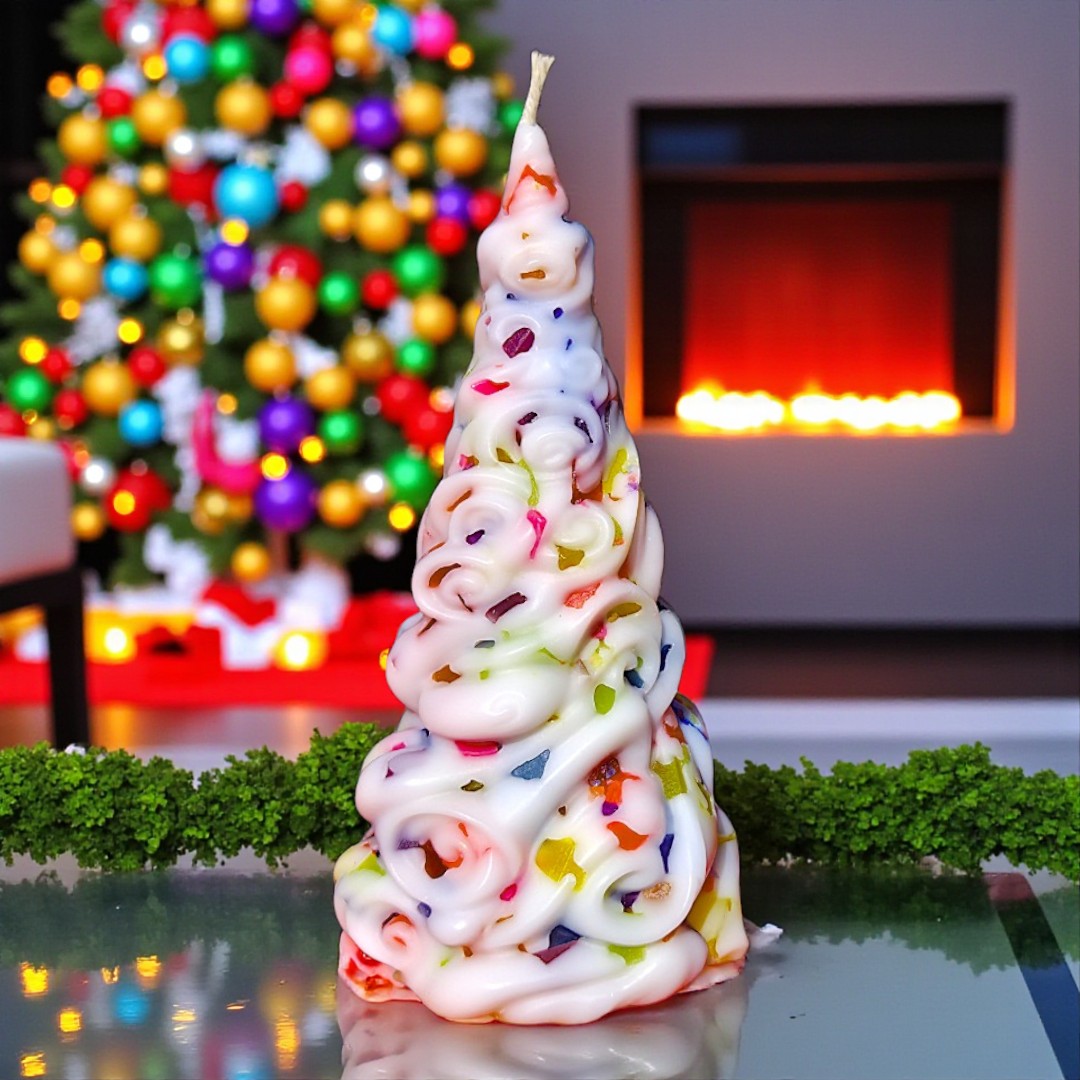 Christmas Candy Tree Candle