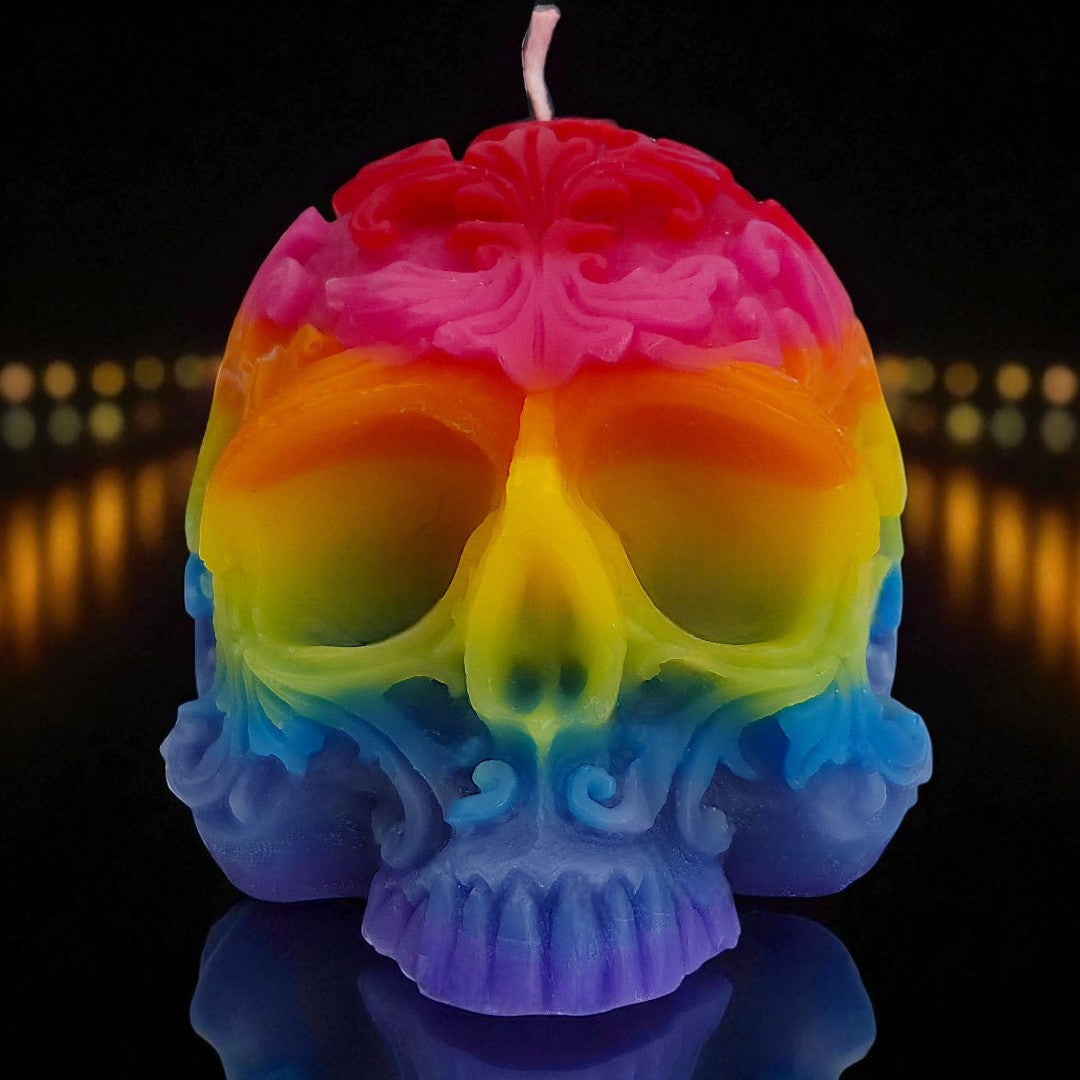 Rainbow Skulls and Pumpkins