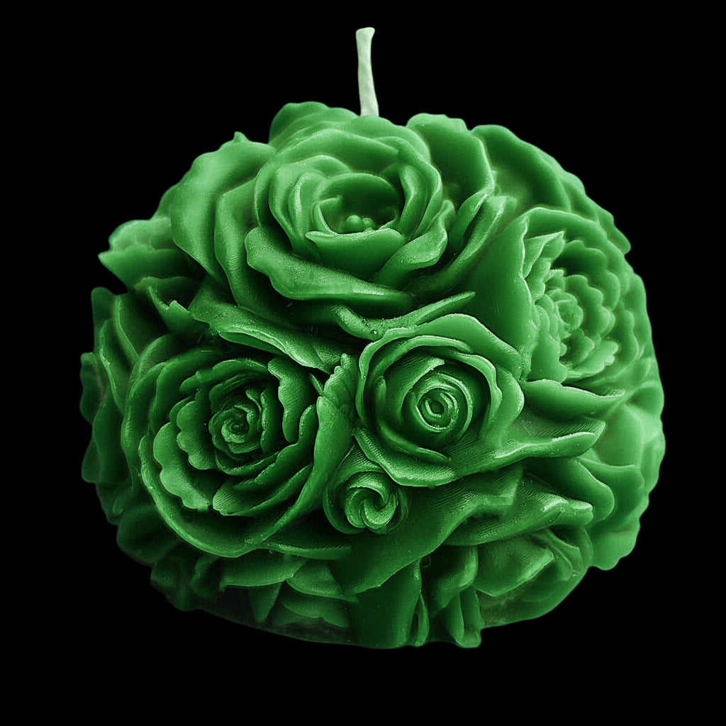 Blooming Roses Sphere: Aromatherapeutic Floral Candle Decor