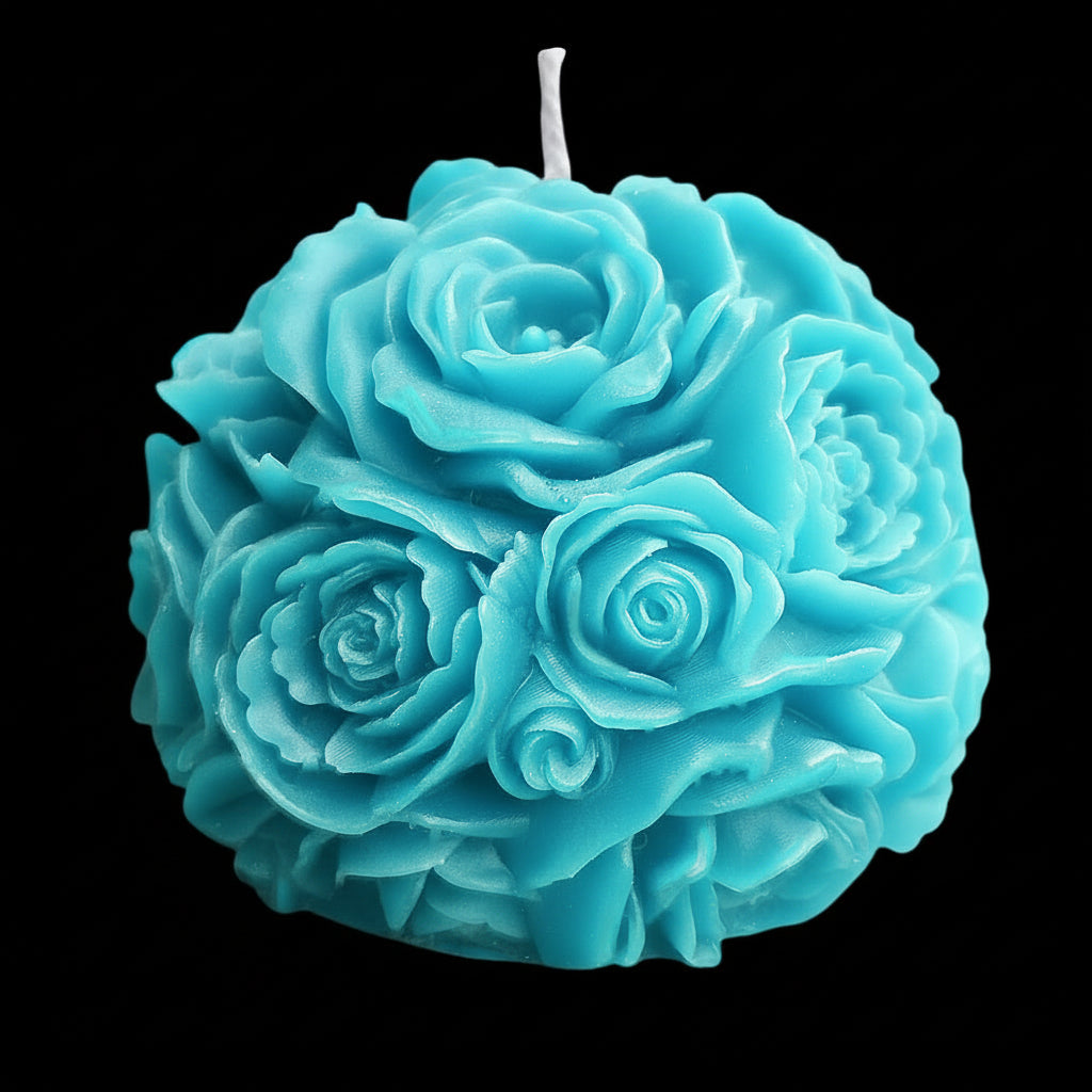 Blooming Roses Sphere: Aromatherapeutic Floral Candle Decor