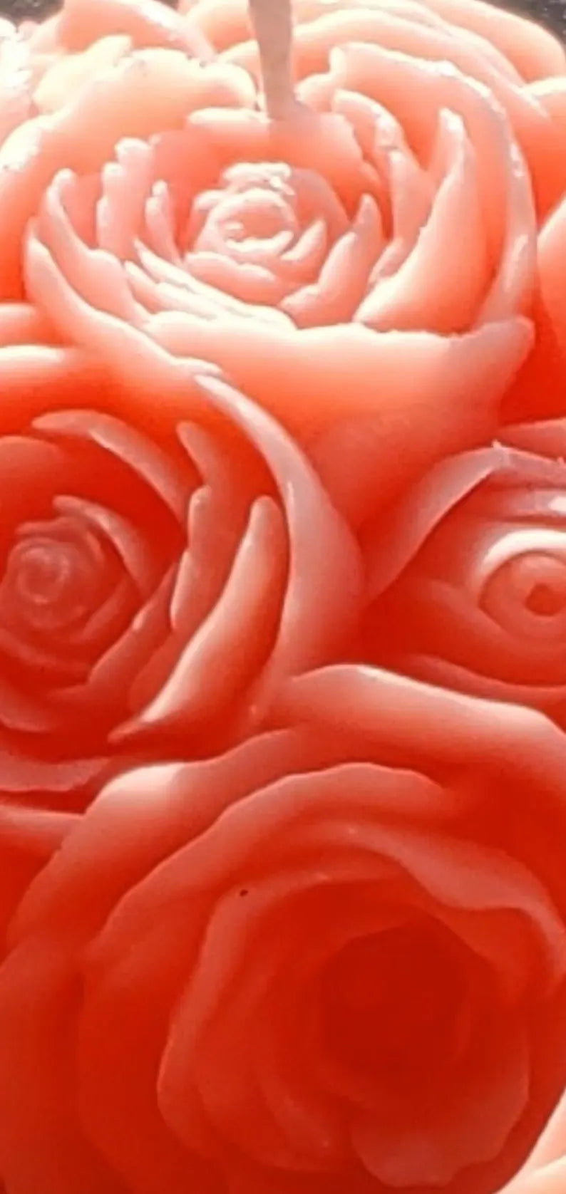 Exclusive Design Rose Ball Peach Candle