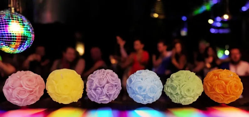 Mini Rose Ball Candles