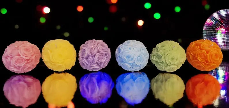 Mini Rose Ball Candles