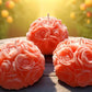 Exclusive Design Rose Ball Peach Candle