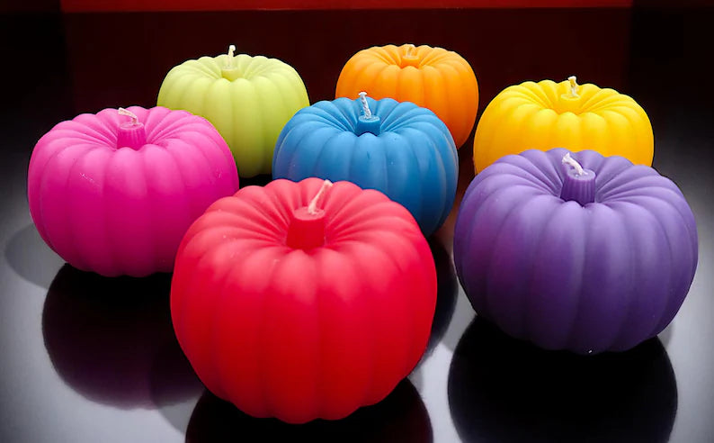 Halloween Pumpkin Candle Couture