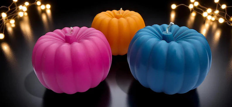 Halloween Pumpkin Candle Couture