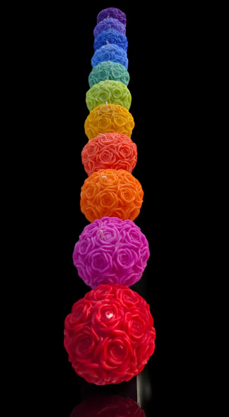 Glowing Rose Ball Candle