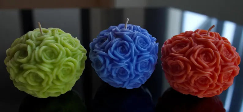 Glowing Rose Ball Candle