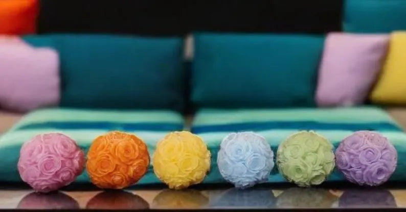 Mini Rose Ball Candles