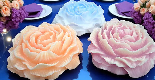 Peony Flower Extra Large Candle