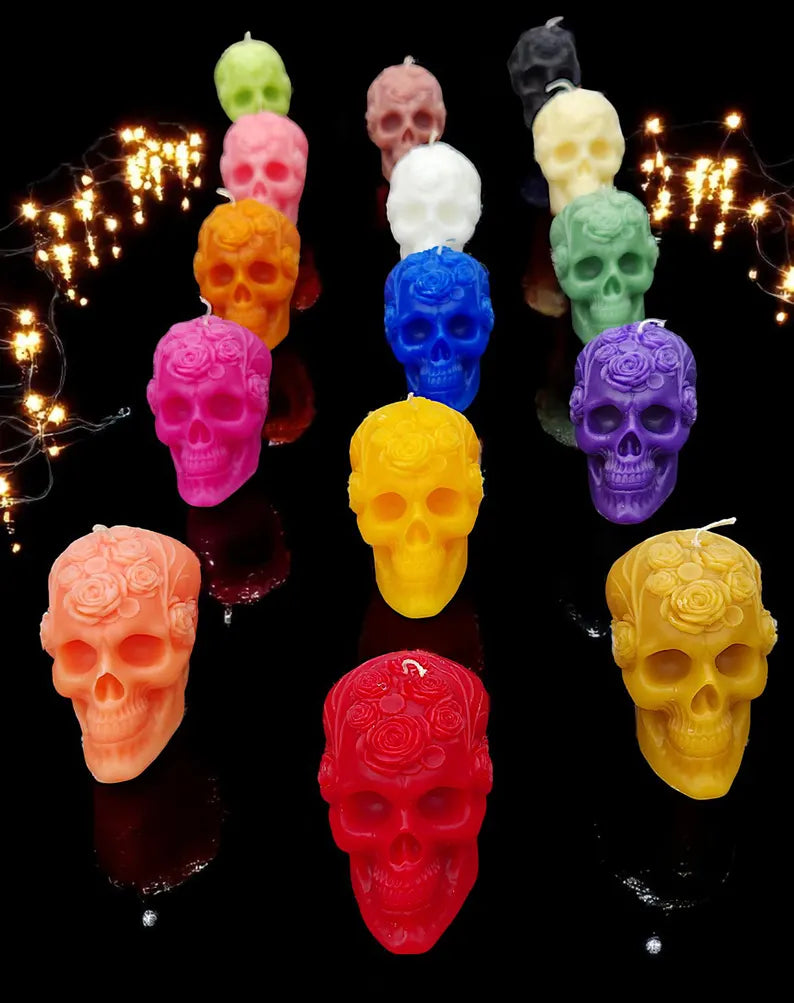 Day of the Dead2 Skull Candle