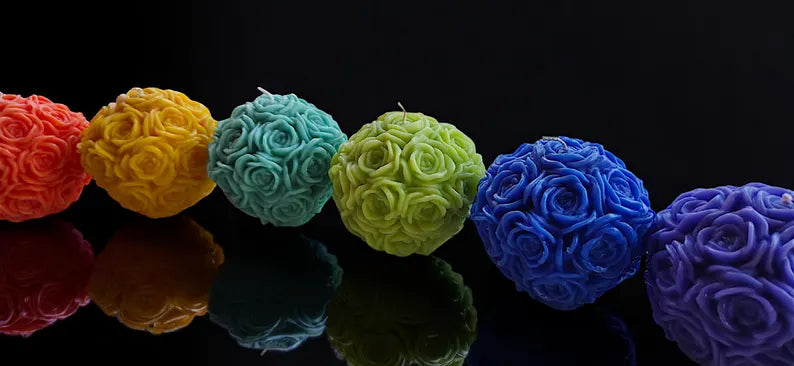 Glowing Rose Ball Candle