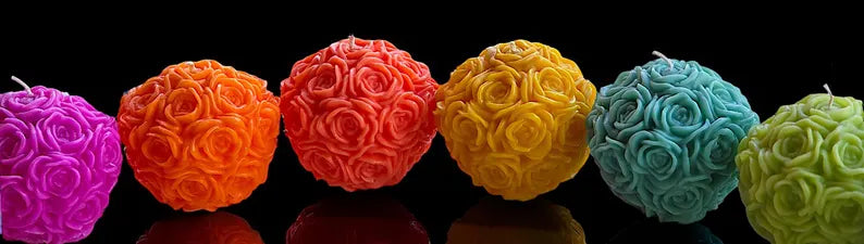 Glowing Rose Ball Candle