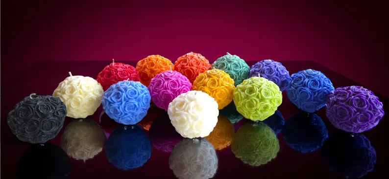 Glowing Rose Ball Candle