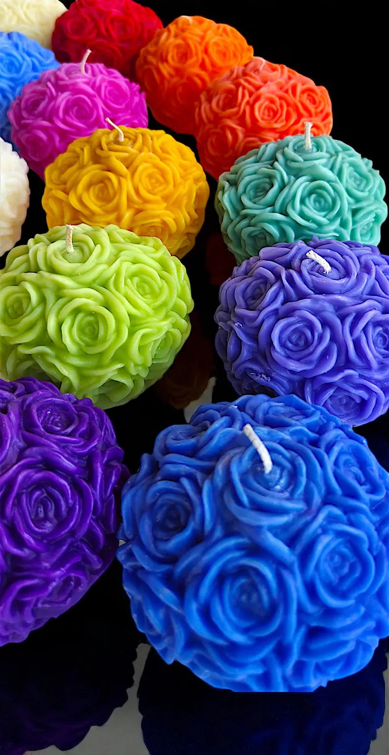 Glowing Rose Ball Candle