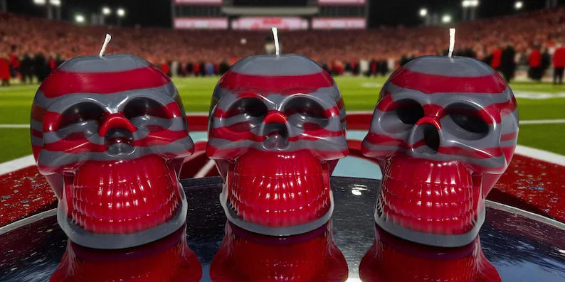Skull and Pumpkin candles