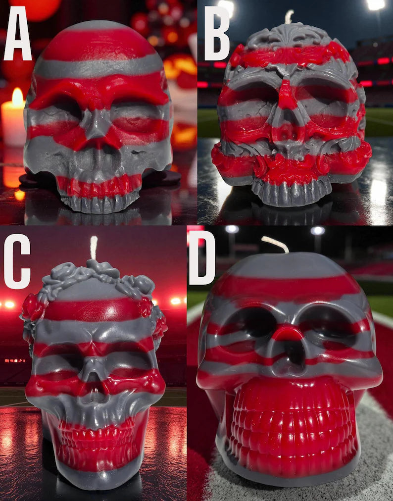 Skull and Pumpkin candles