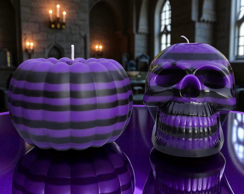 The Wednesday Addams inspired Halloween Skulls and Pumpkins