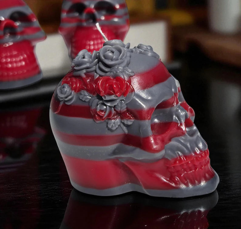 Skull and Pumpkin candles