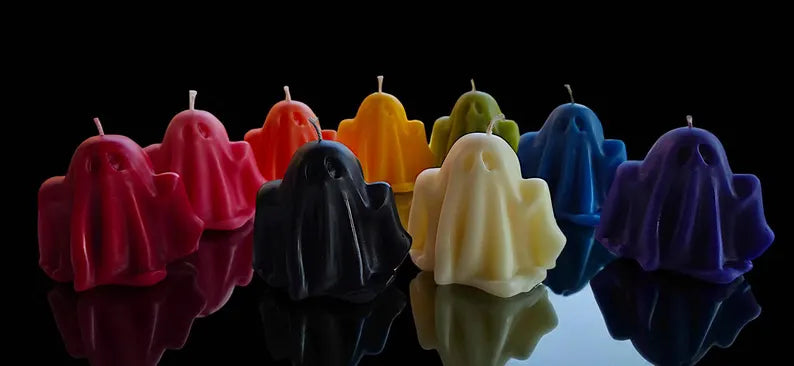 5 Little Adorable Ghost Candles