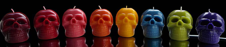 Halloween Neanderskull candle