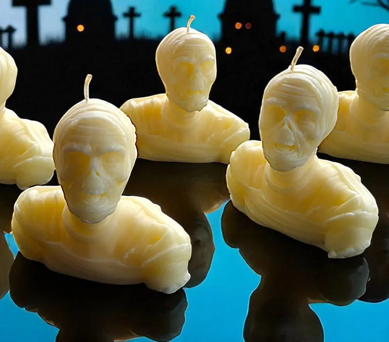 Halloween spooky Mummy candle