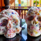 Hauntingly Beautiful Halloween Skull Candles