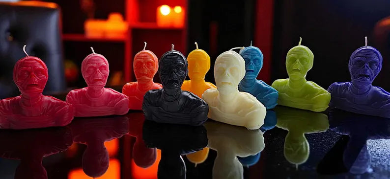 Halloween spooky Mummy candle
