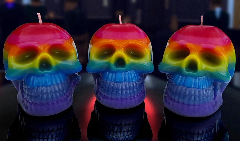 Pride and Halloween 4 styles Rainbow Skulls