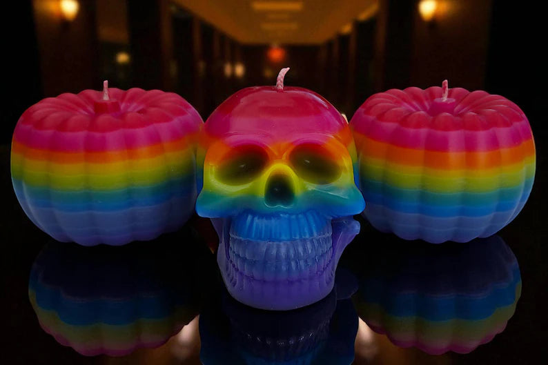 Pride and Halloween 4 styles Rainbow Skulls