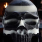 Halloween skull candles and pumpkins