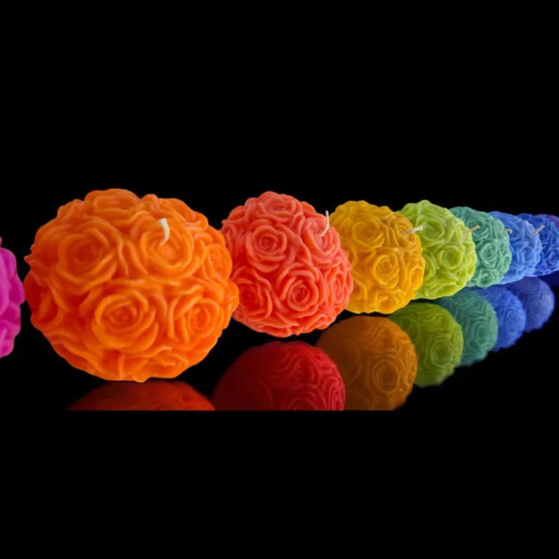 Glowing Rose Ball Candle