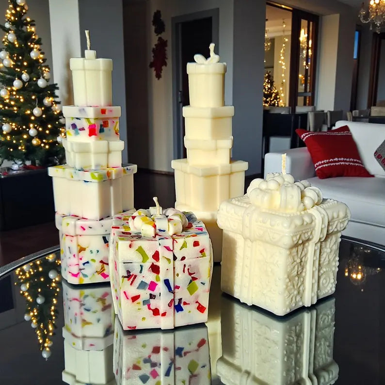 Stacked Gift Boxes Candle