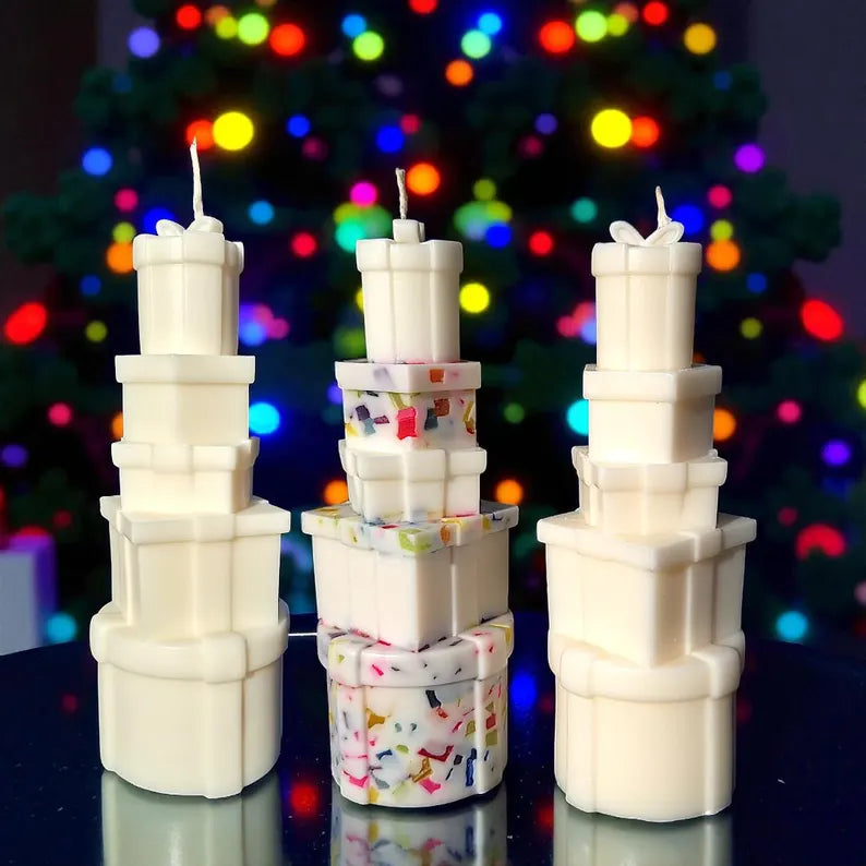 Stacked Gift Boxes Candle