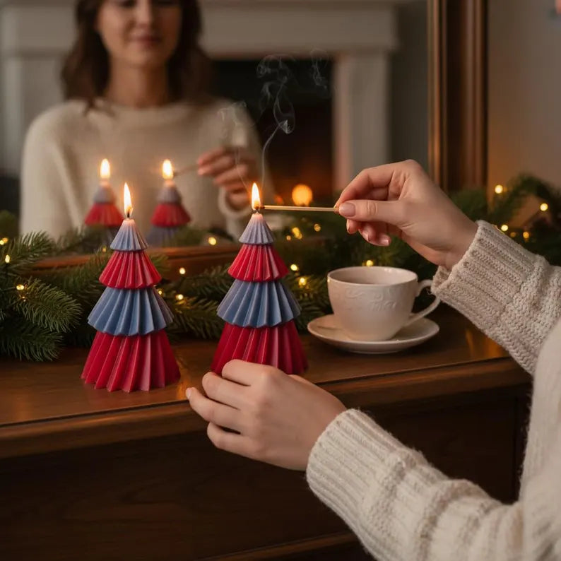 OSU Buckeye Christmas Tree Candle