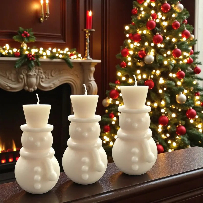 Snowman Candle