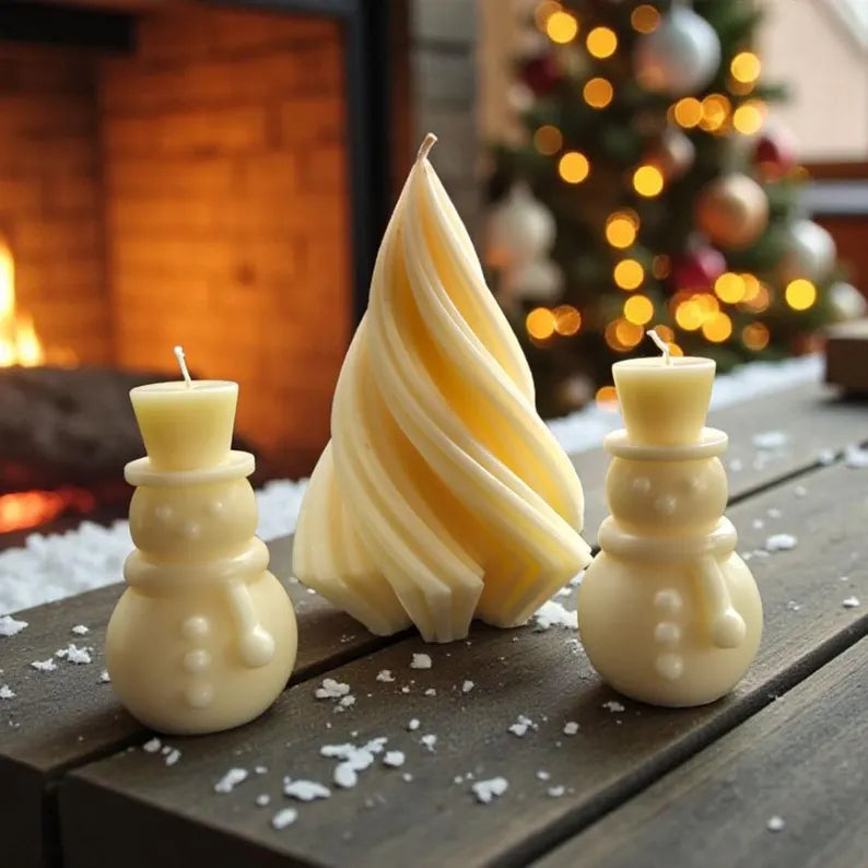 Snowman Candle