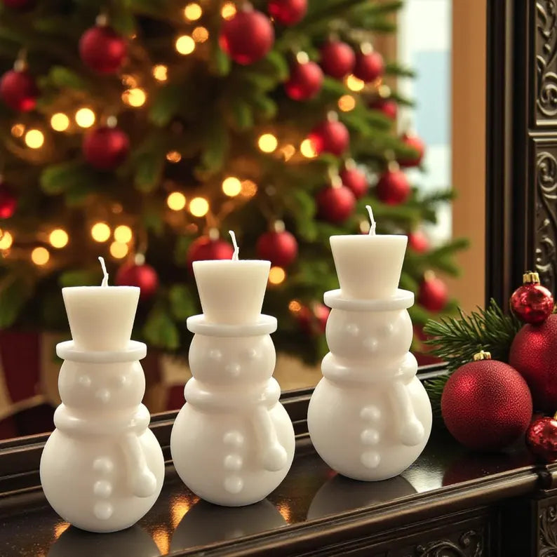 Snowman Candle