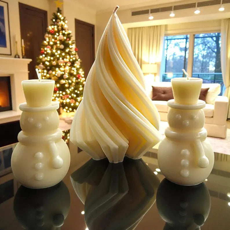Snowman Candle